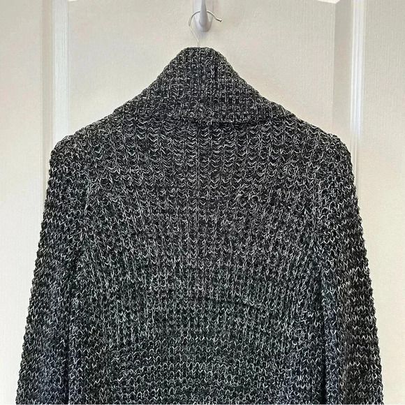 Ricki’s Circle Cardigan Open  Front Draped Collar Sweater Black White Small - Picture 7 of 12